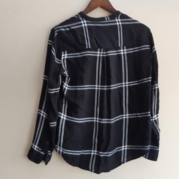 Lucky Brand black & white plaid top - Picture 4 of 4
